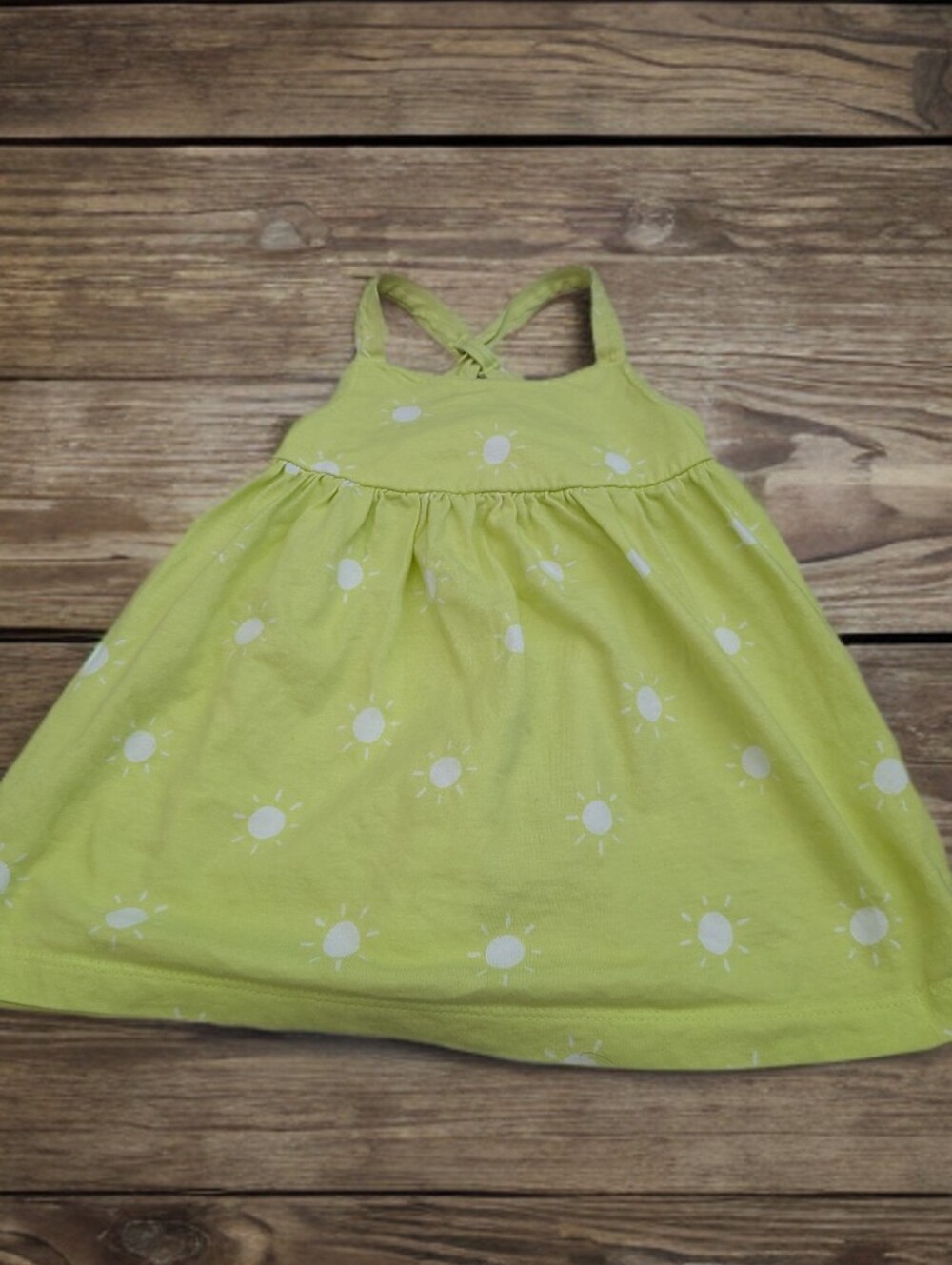 6/$35 Carter's Lime Green Polka Dot Dress
